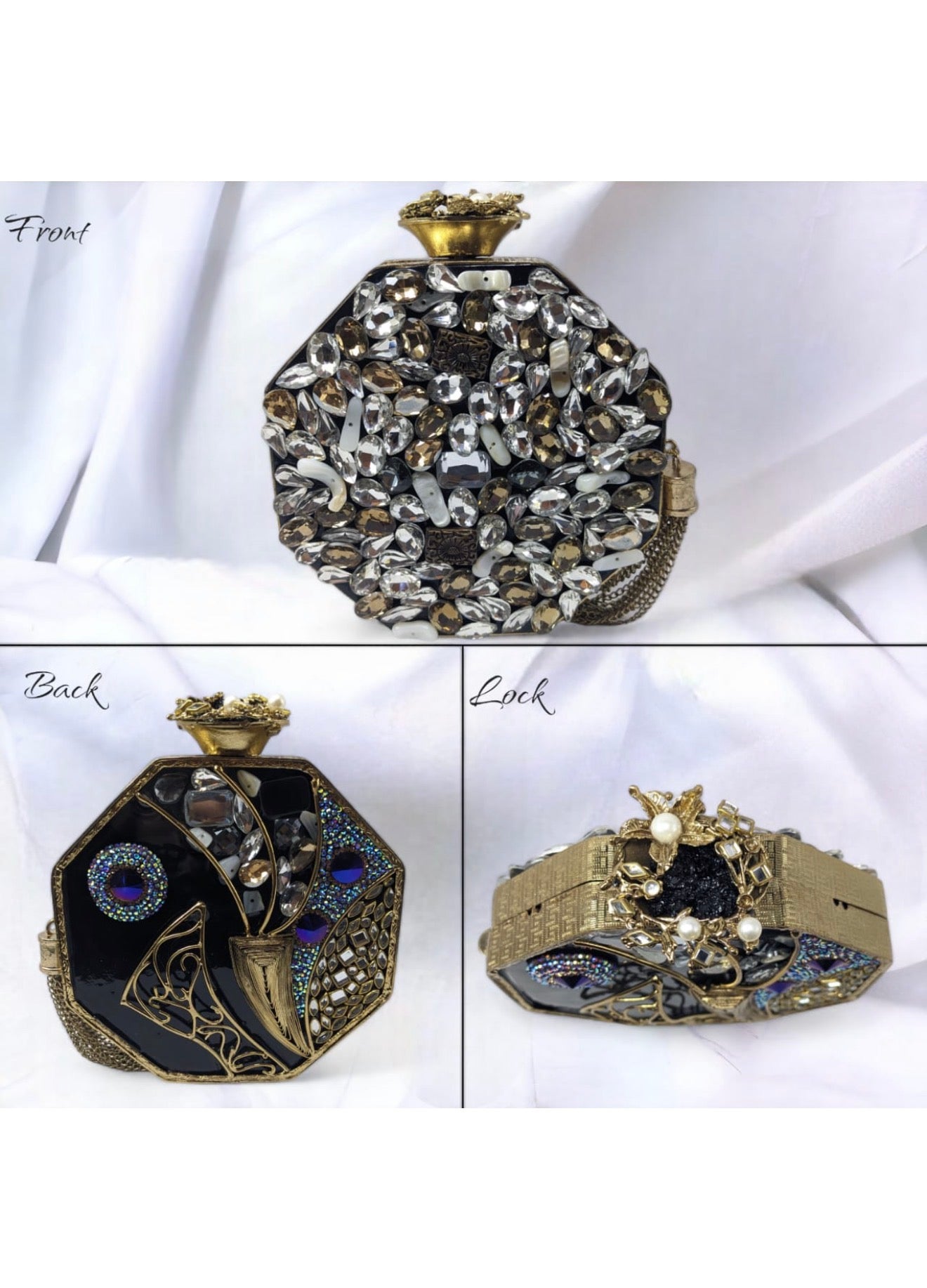 Black Crystal Clutch
