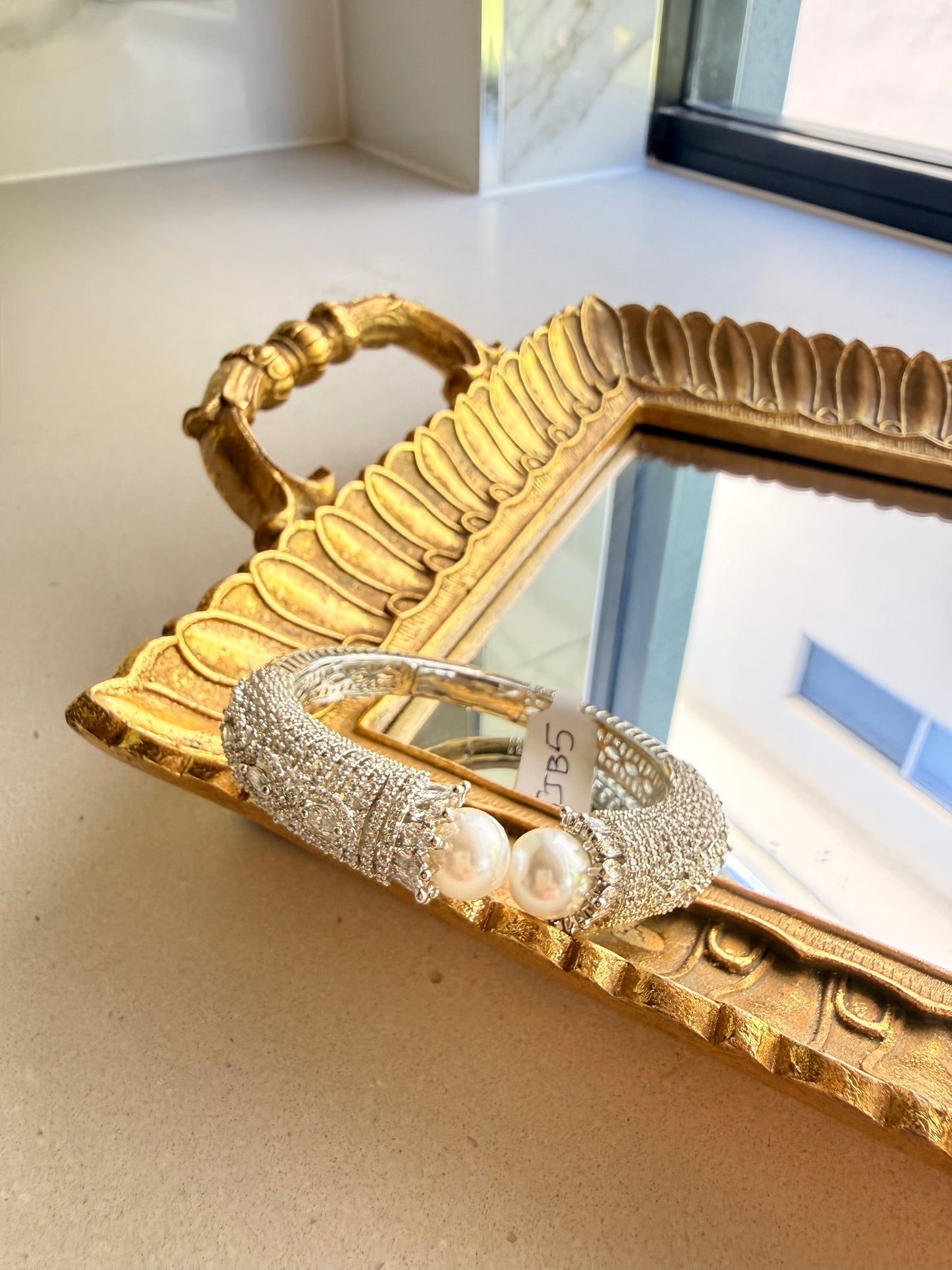 Silver Zircon Bangle