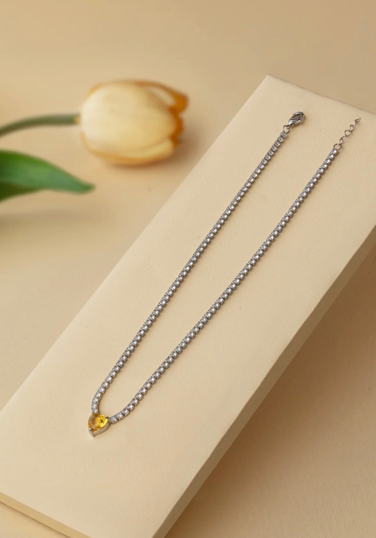Yellow Tennis Necklace
