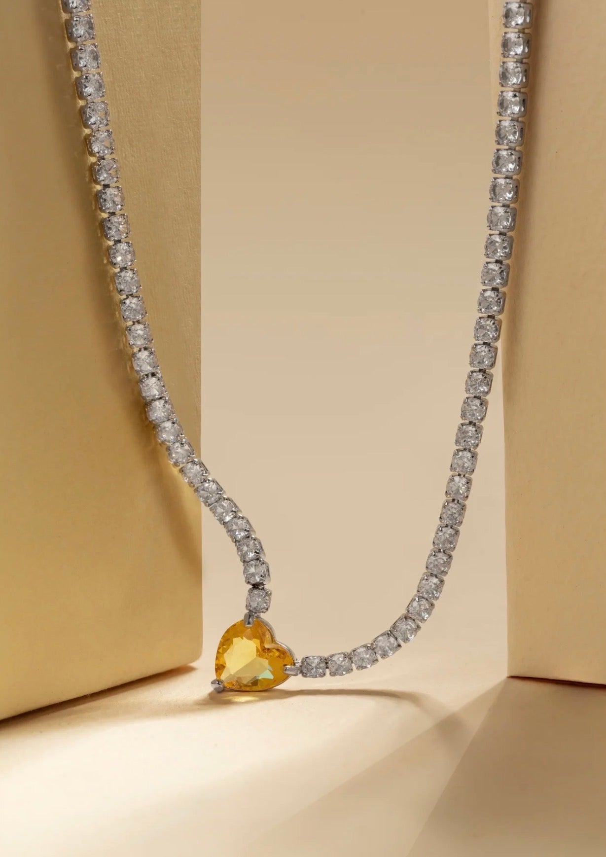Yellow Tennis Necklace