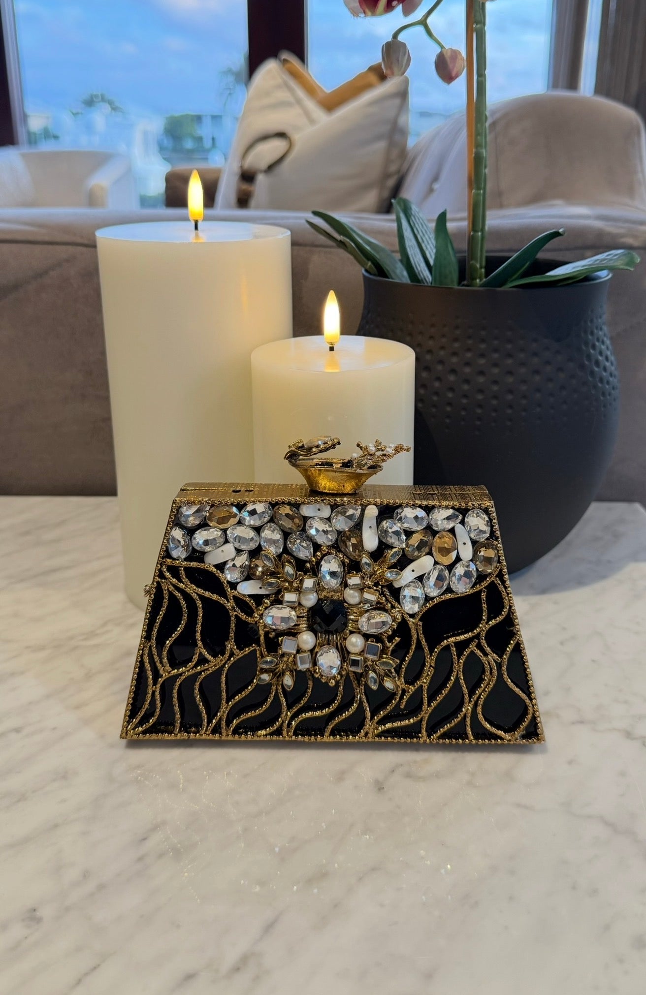 Black Gold Clutch