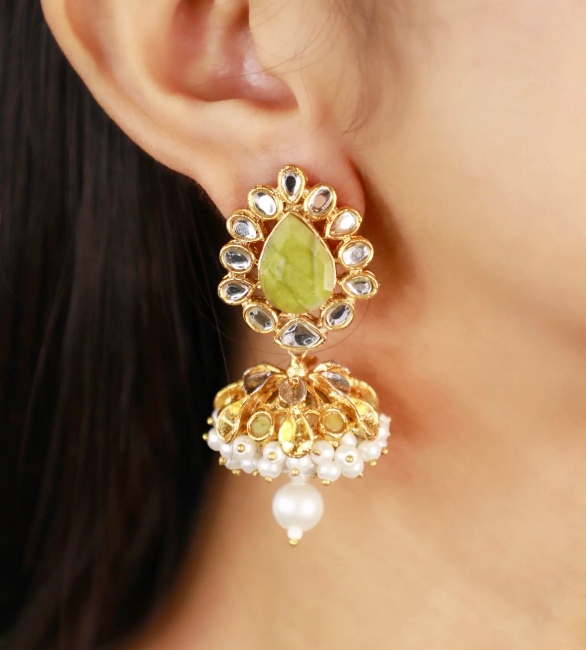 GREEN Jhumkas