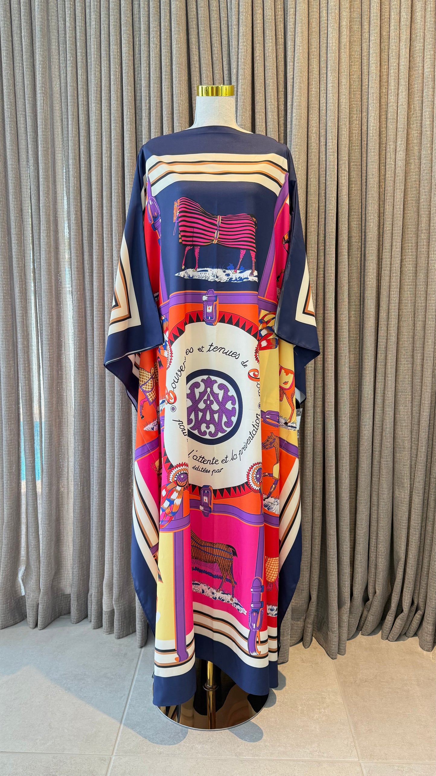 EQUESTRIAN Silk Kaftan