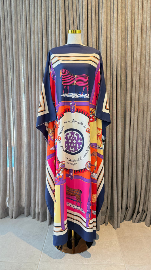 EQUESTRIAN Silk Kaftan