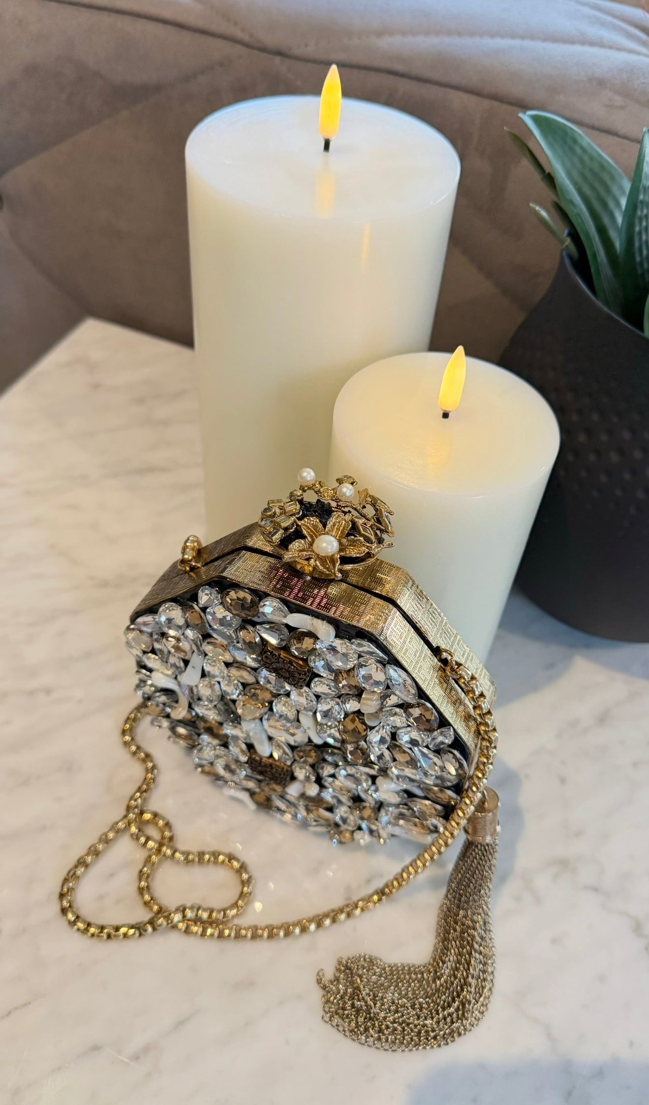 Black Crystal Clutch