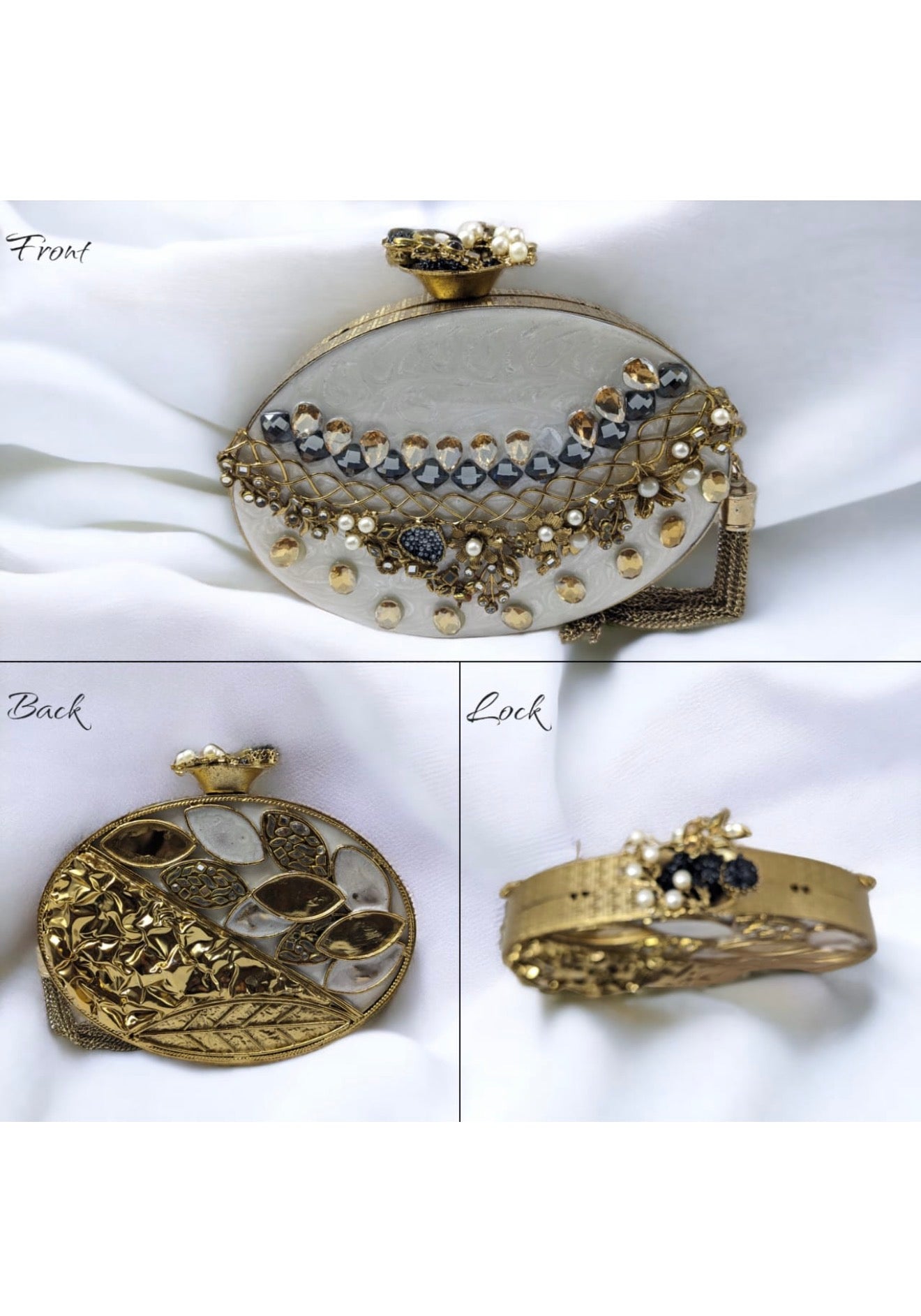Gold Oval Clutch