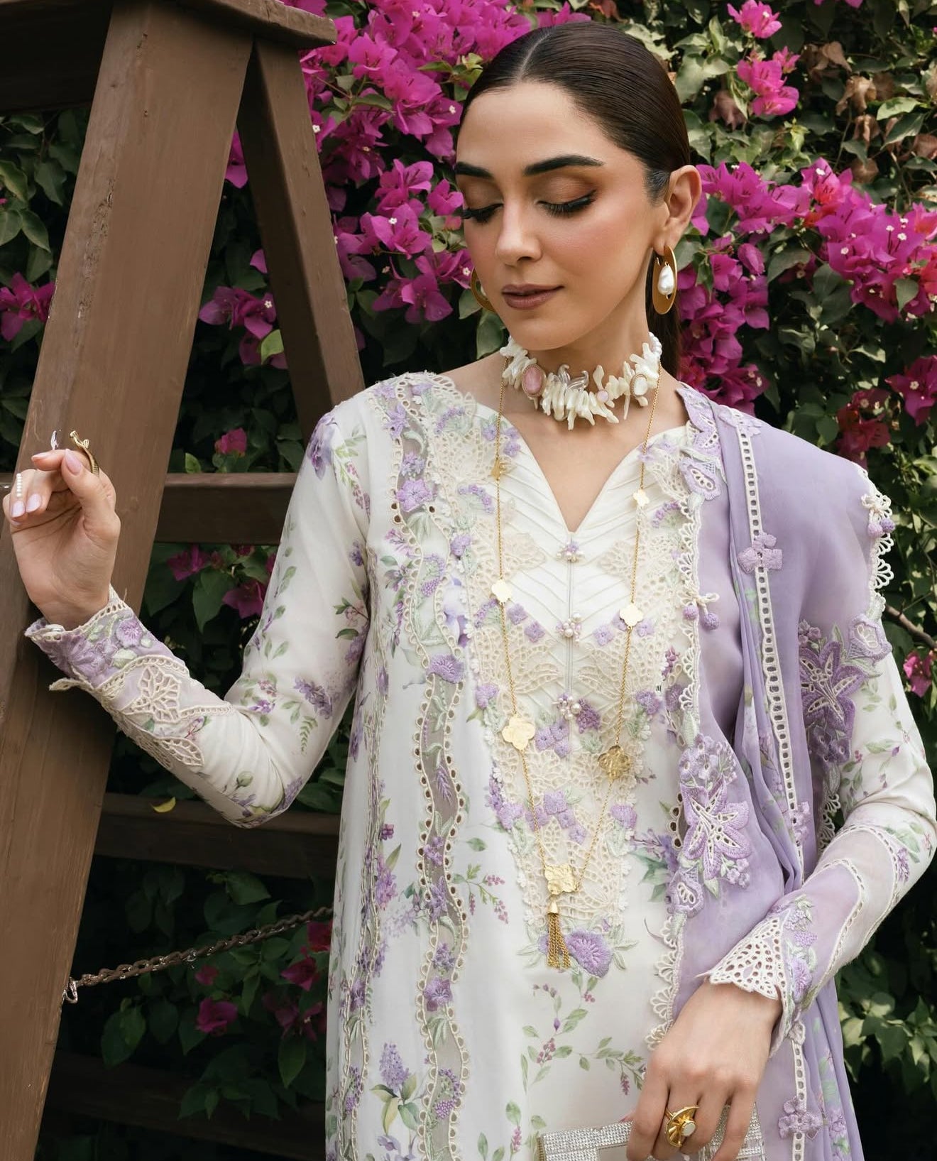 Lavender Fall - White