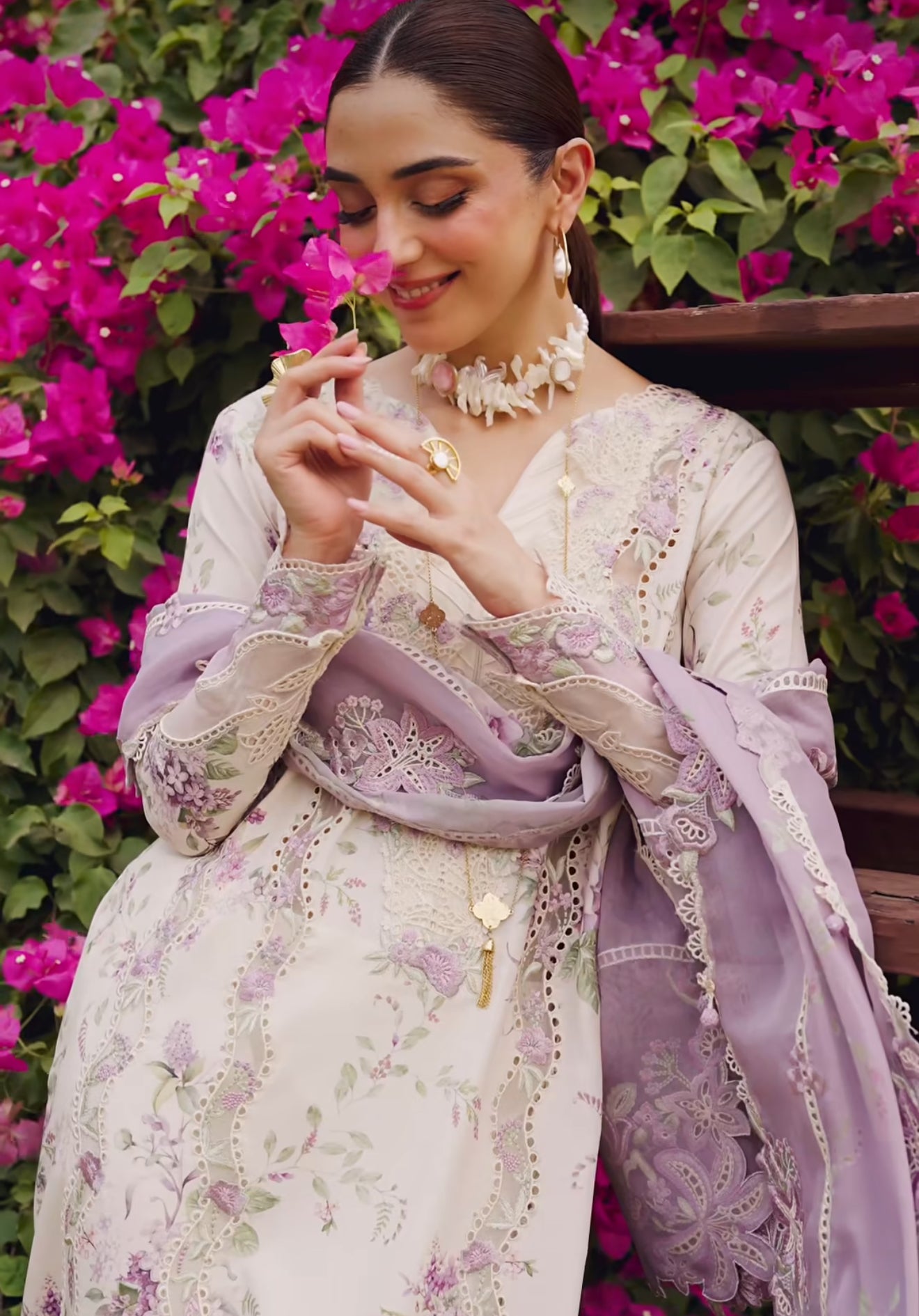 Lavender Fall - White